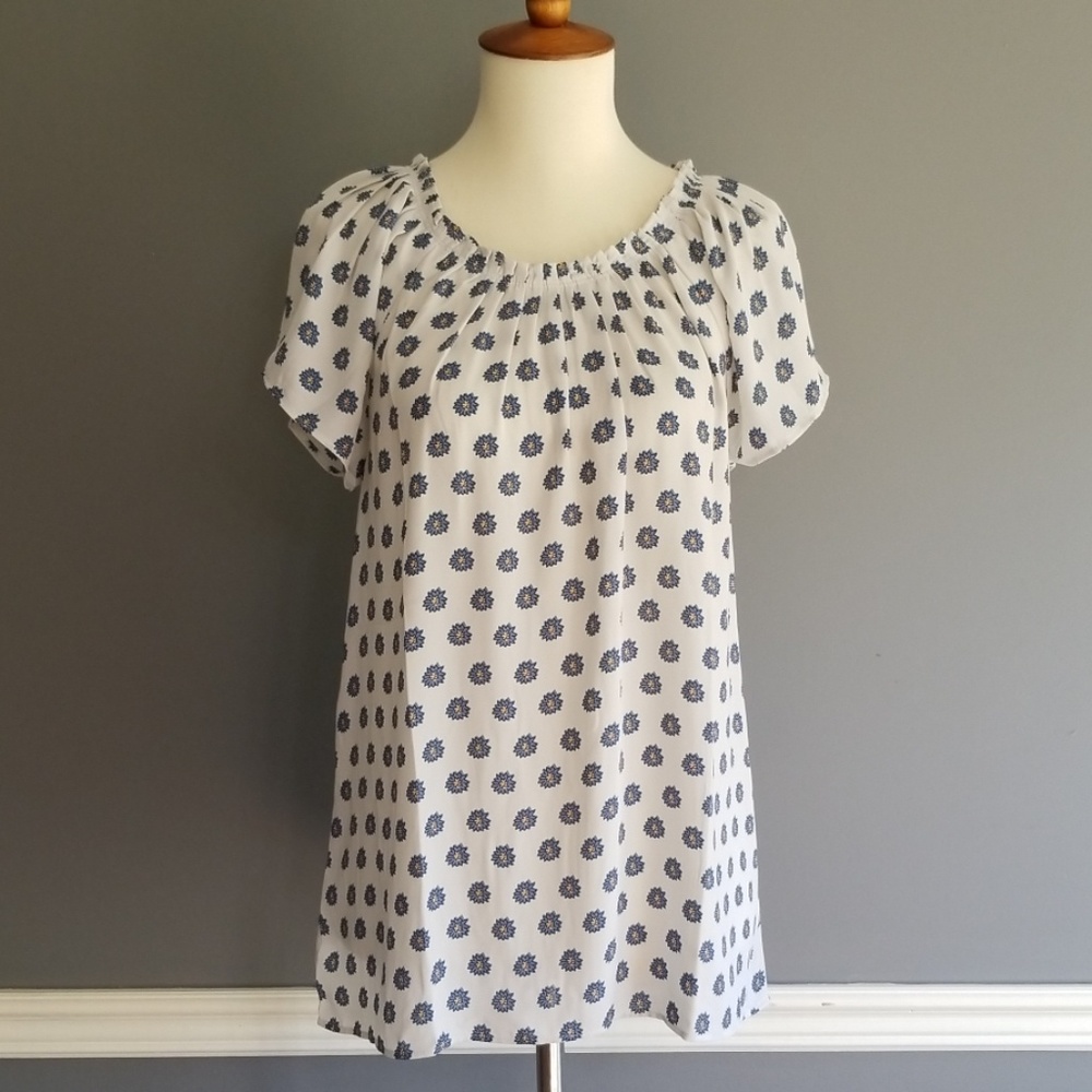 Loft pleated floral top